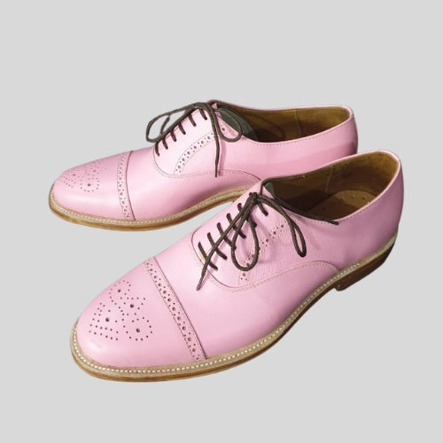 Pink Nubuck 'Adam' Brogues